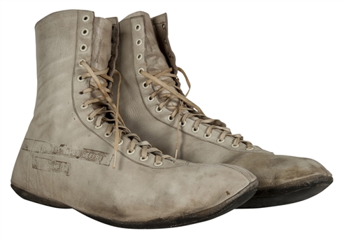 1900s James Jeffries Fight Worn A.G. Spalding Boxing Shoes